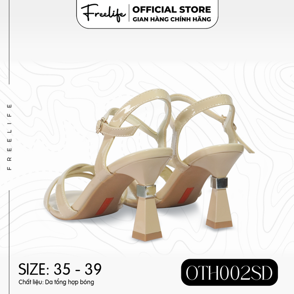  SANDAL NỮ QUAI 3 DÂY GÓT NHỌN BỌC BẠC 8P OTH002SD - VA9997 