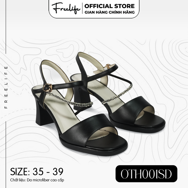  SANDAL NỮ QUAI NGANG DÂY KIM TUYẾN ĐẾ VUÔNG 7P - OTH001SD (VA9960) 