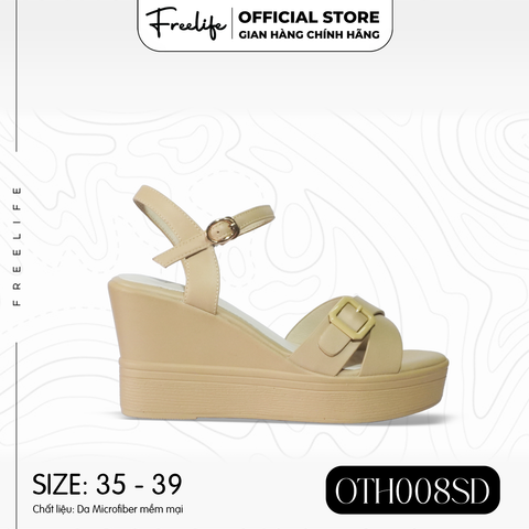  Giày đế xuồng OTH008SD quai chéo cao 9cm - VA10025 
