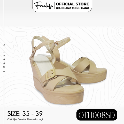  Giày đế xuồng OTH008SD quai chéo cao 9cm - VA10025 