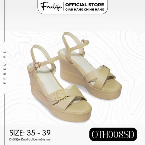  Giày đế xuồng OTH008SD quai chéo cao 9cm - VA10025 