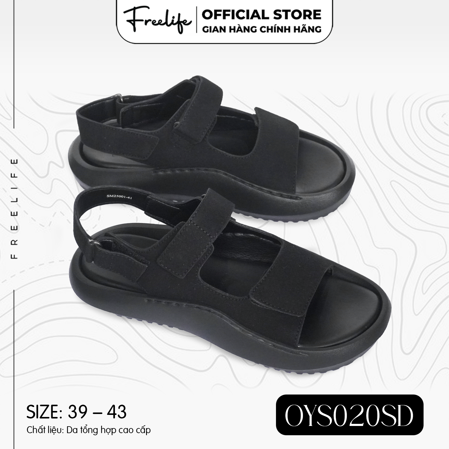  SANDAL NAM 2 QUAI ĐẾ ĐỘC QUYỀN - OYS020SD SM25001 