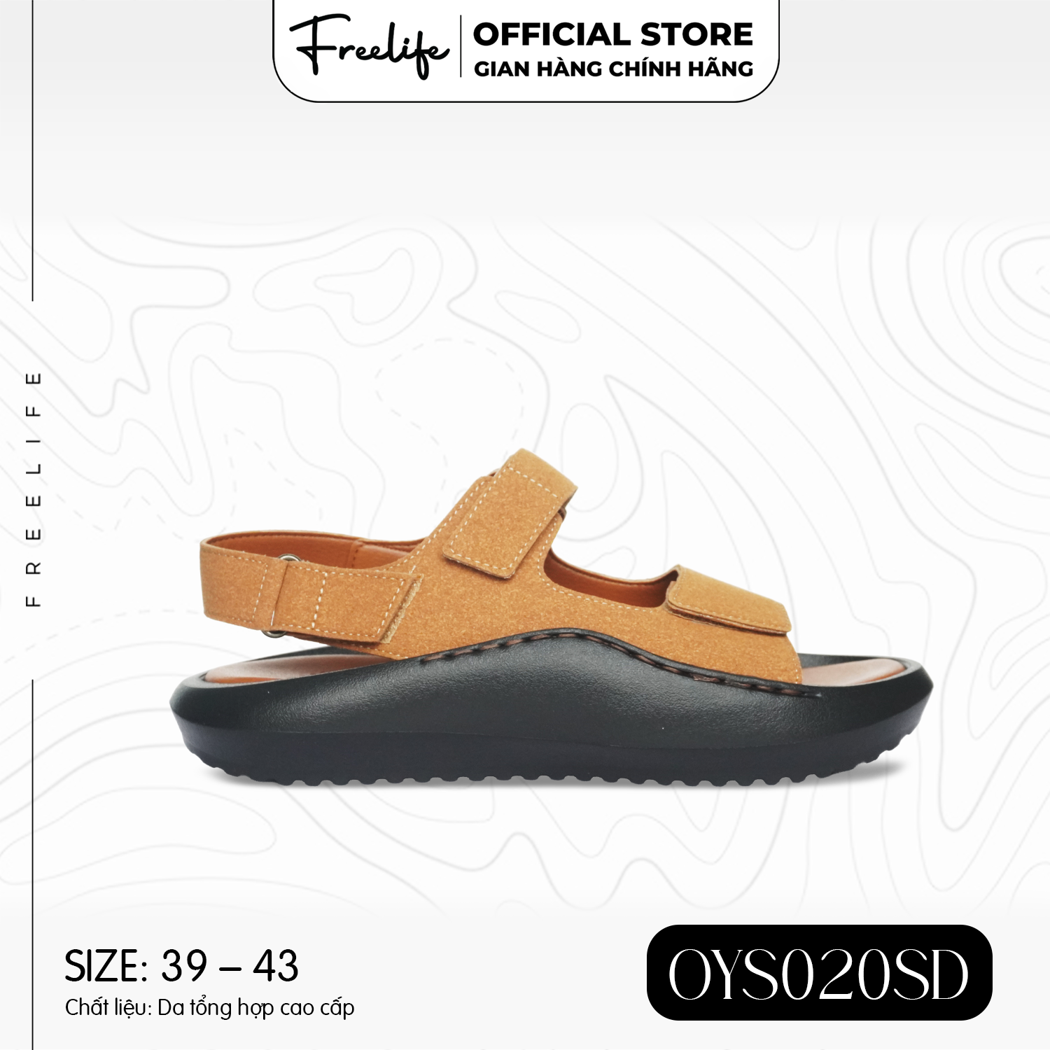  SANDAL NAM 2 QUAI ĐẾ ĐỘC QUYỀN - OYS020SD SM25001 