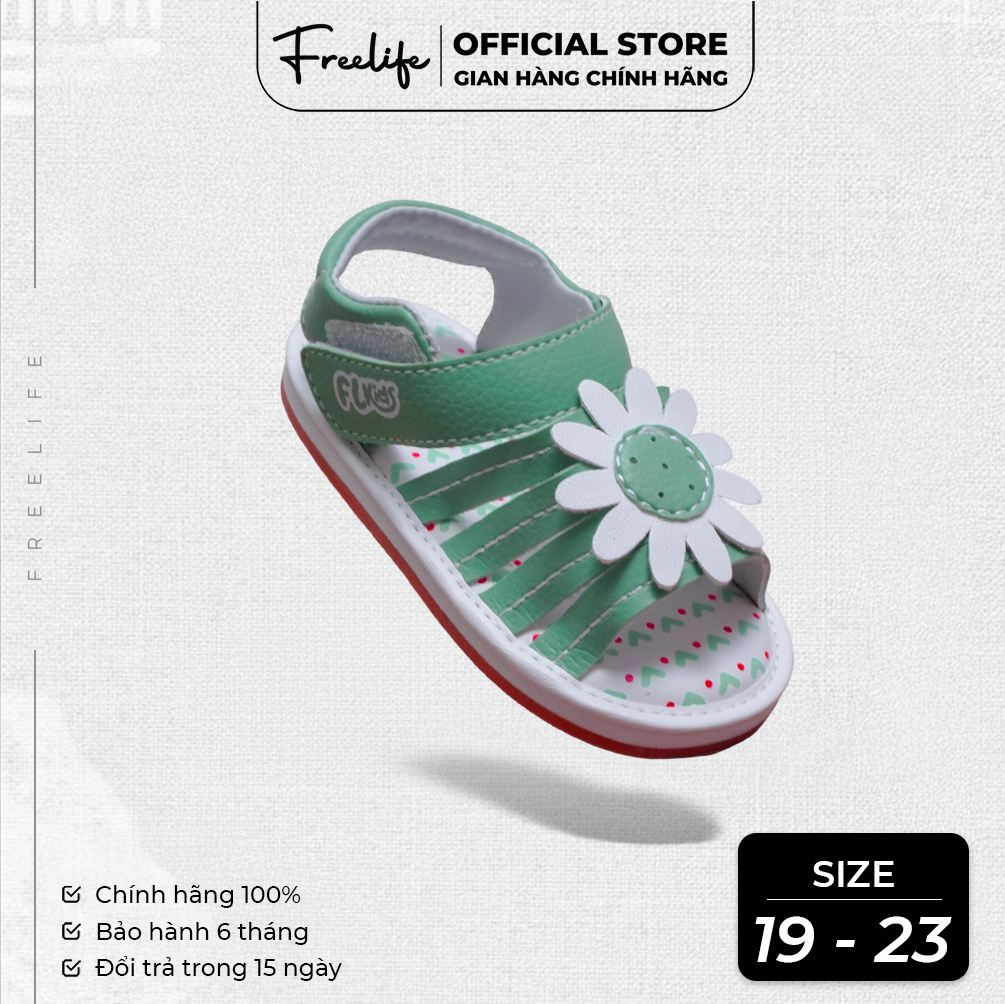  Giày Trẻ Em Họa Tiết Bông Hoa S023-1 (Size 19 - 23) 