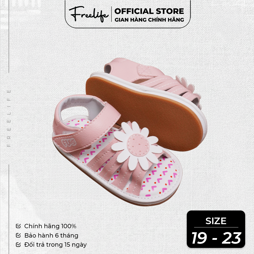  Giày Trẻ Em Họa Tiết Bông Hoa S023-1 (Size 19 - 23) 
