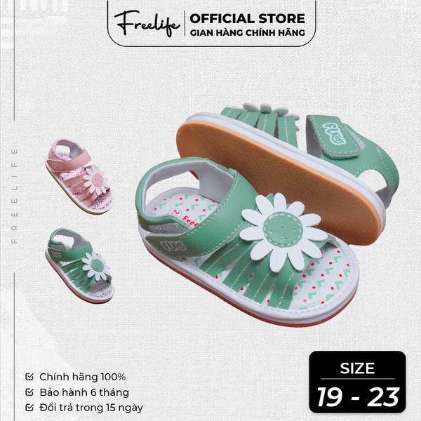  Giày Trẻ Em Họa Tiết Bông Hoa S023-1 (Size 19 - 23) 