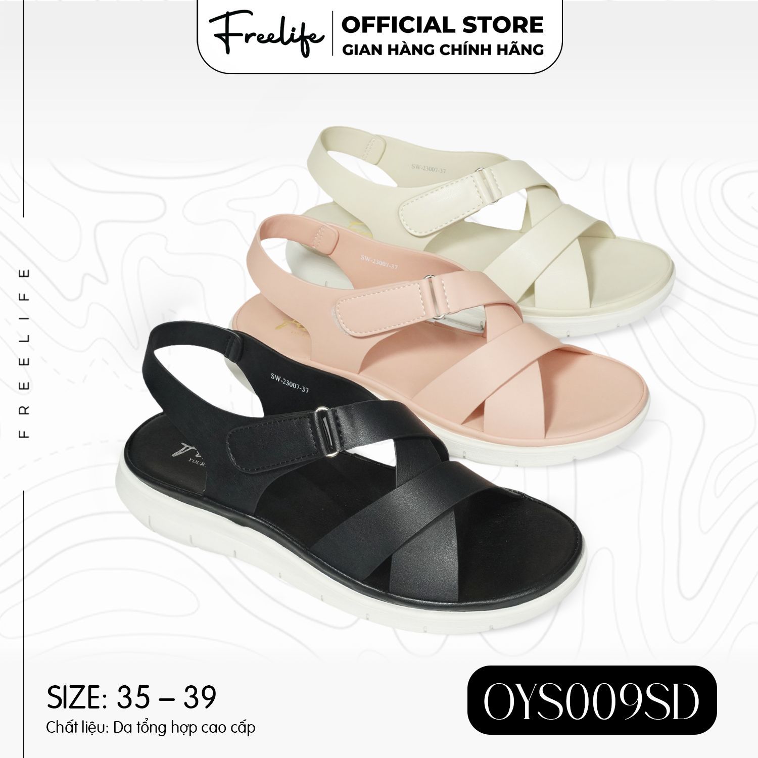  SANDAL NỮ QUAI CHỒNG LÊN- OYS009SD SW-23007 
