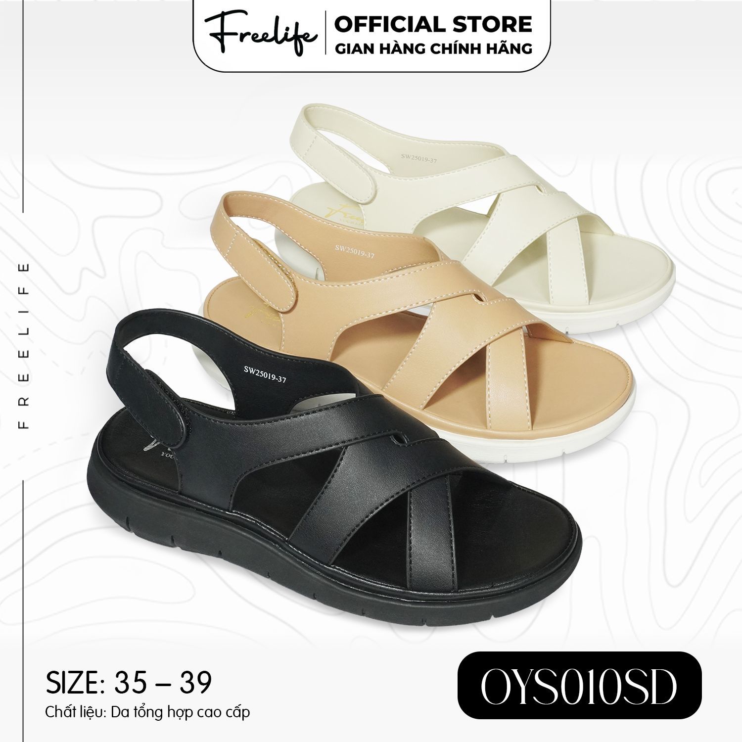  SANDAL NỮ QUAI BẮT CHÉO - OYS010SD SW25019 