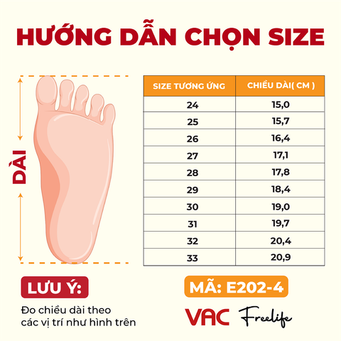  Giày Sandal Trẻ Em VAC EVA Nhẹ Êm E202-4 