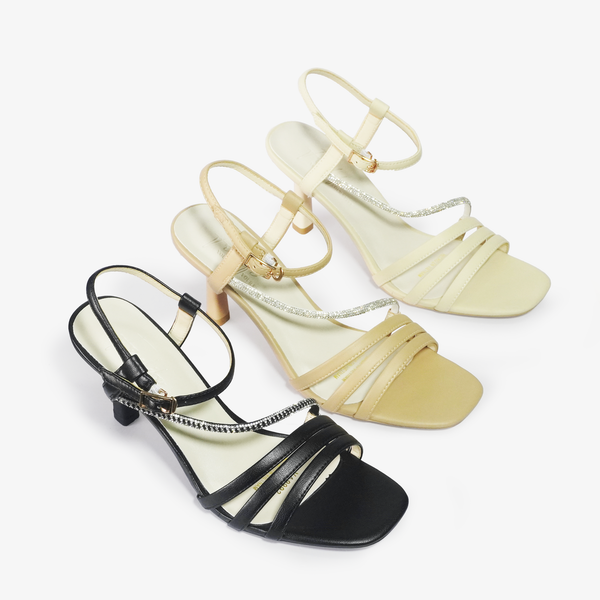  SANDAL NỮ QUAI 3 DÂY NGANG QUAI HẬU CÓ KIM TUYẾN 8P OTH016SD-VA9992 