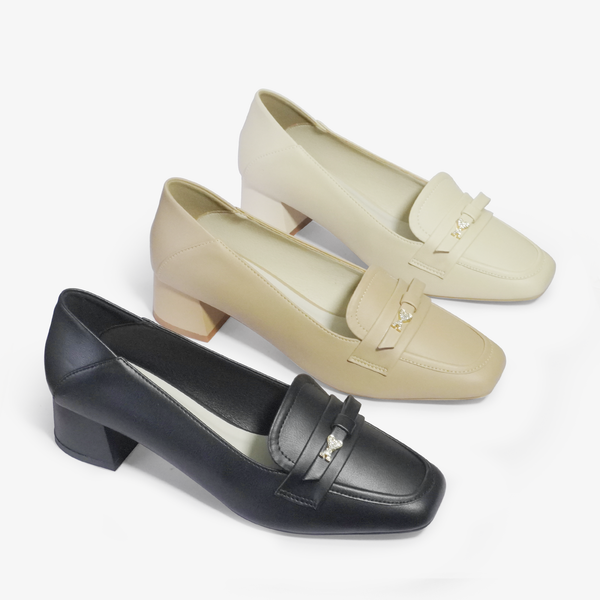  GIÀY CAO GÓT NỮ BÍT MŨI VUÔNG CÓ DÂY KHÓA NGANG 4P- OTH021SH-VA9802 