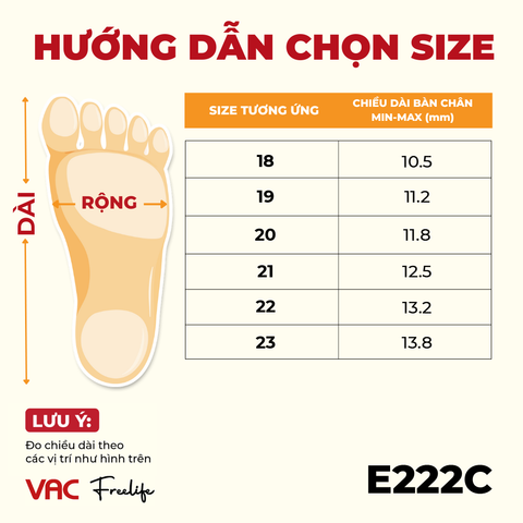  Dép Trẻ Em VAC EVA Quai Thun E222C 