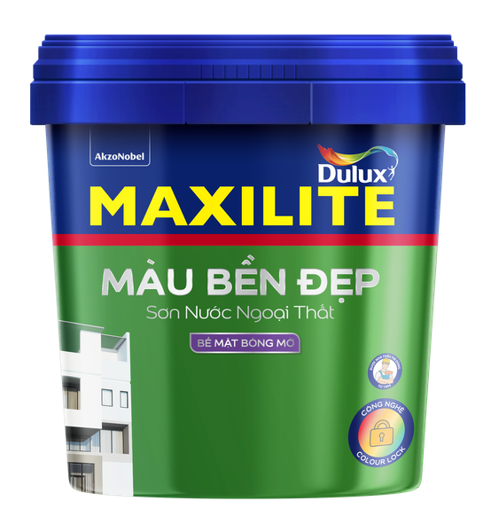 Sơn nước ngoại thất Maxilite Màu Bền Đẹp Bóng Mờ M60B