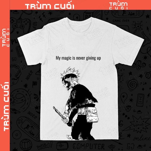  Áo thun Asta  - Black Clover, Trùm Cuối Anime, Unisex Cotton 100% 2 màu nam nữ 0580 