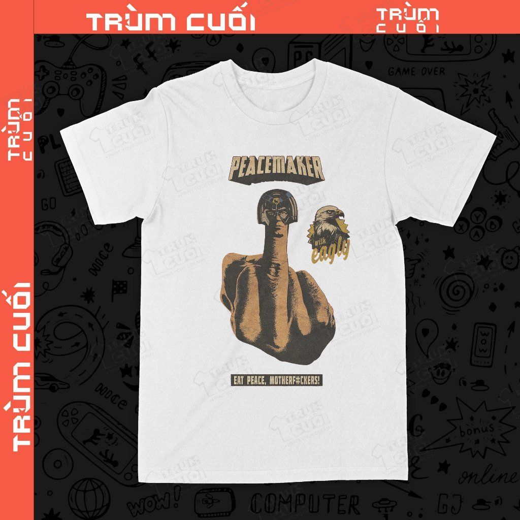  Áo thun Peacemaker - DC, Trùm Cuối Cine, Unisex Cotton 100% 2 màu nam nữ 0523 