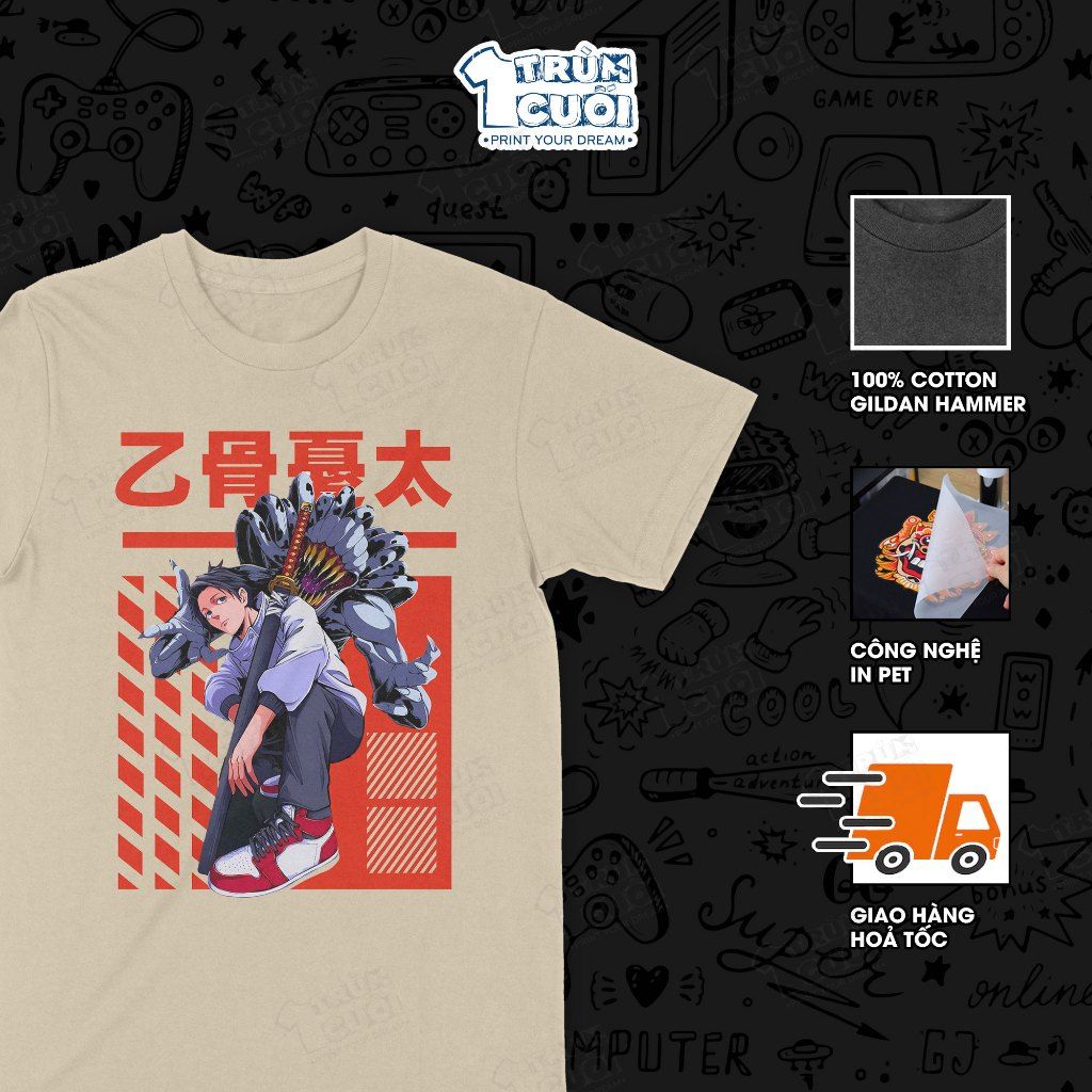  Áo thun Yuta Okkotsu - Jujutsu Kaisen 0, Trùm Cuối Manga Anime, Unisex Cotton 100% 2 màu nam nữ 0538 