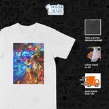  Áo thun Akaza Solo - Thanh gươm diệt quỷ: Vô hạn thành, Trùm Cuối Anime, Unisex Cotton 100% 4 màu nam nữ 0514 