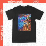  Áo thun Akaza Solo - Thanh gươm diệt quỷ: Vô hạn thành, Trùm Cuối Anime, Unisex Cotton 100% 4 màu nam nữ 0514 