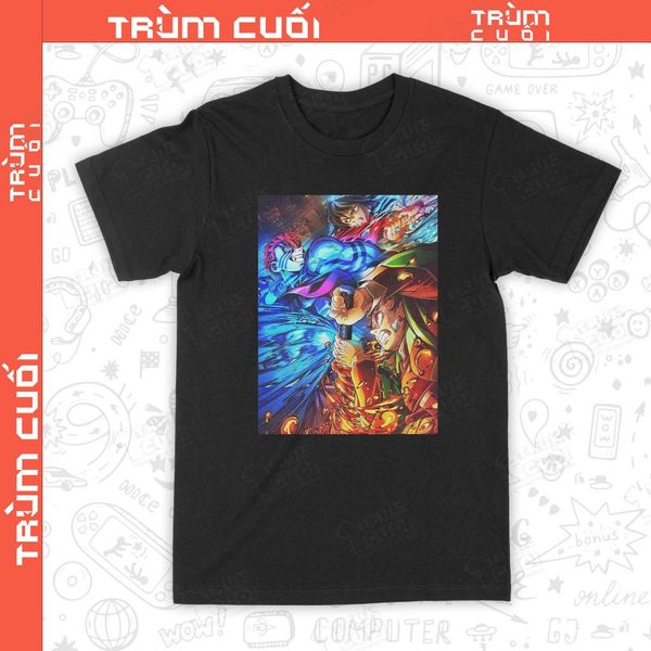  Áo thun Akaza Solo - Thanh gươm diệt quỷ: Vô hạn thành, Trùm Cuối Anime, Unisex Cotton 100% 4 màu nam nữ 0514 