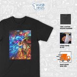  Áo thun Akaza Solo - Thanh gươm diệt quỷ: Vô hạn thành, Trùm Cuối Anime, Unisex Cotton 100% 4 màu nam nữ 0514 