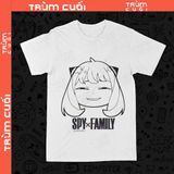  Áo thun Spy x Family: Anya Mặt Bựa, Trùm Cuối Anime, Unisex Cotton 100% 4 màu nam nữ 0002 