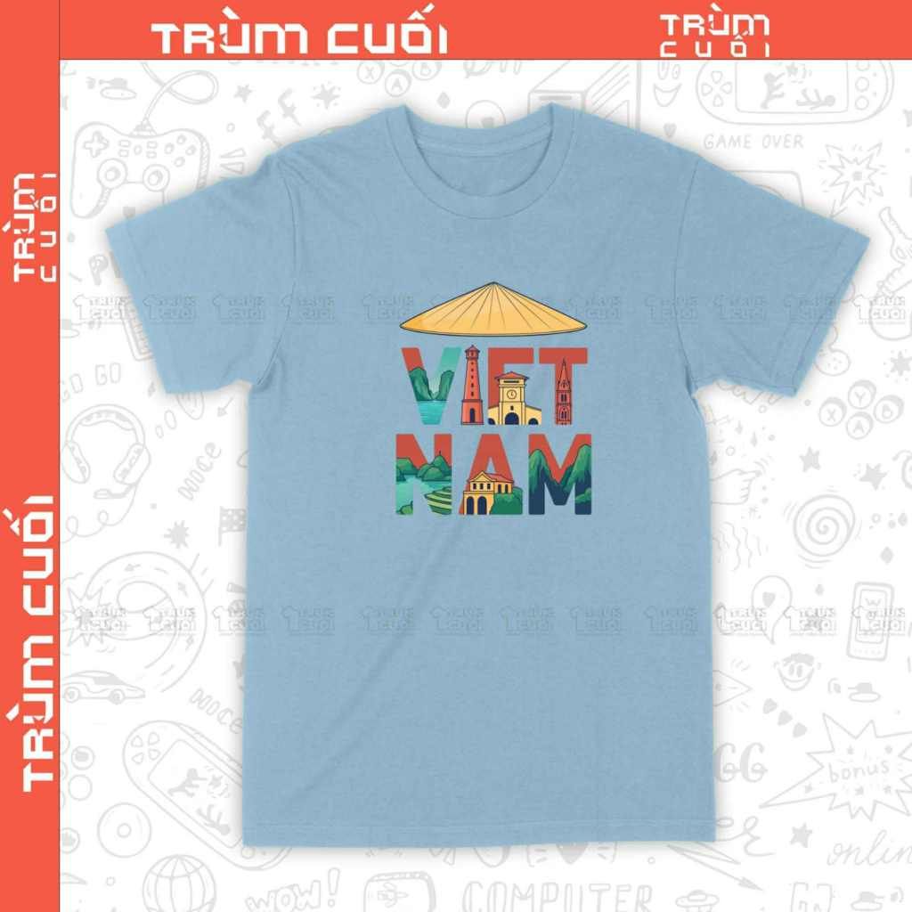  Áo thun VIETNAM Nón Lá, Trùm Cuối Việt Nam, Cotton 100% Unisex 2 màu nam nữ 0520 