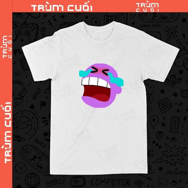  Áo thun Mặt Tím Khóc Lóc, Trùm Cuối Emoji, Trùm Cuối , Unisex Cotton 100% 2 màu nam nữ 
