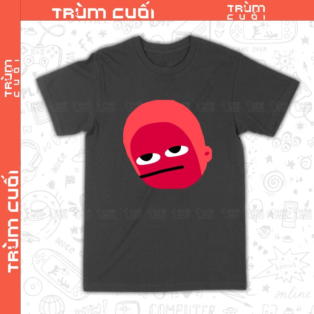  Áo thun Mặt Đỏ tức giận, Trùm Cuối Emoji, Trùm Cuối , Unisex Cotton 100% 2 màu nam nữ 