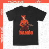  Áo thun Bambi + Rambo, Trùm Cuối Meme, Unisex Cotton 100% 4 màu nam nữ 0517 