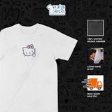  Áo thun Hello 'fucking' Kitty, Trùm Cuối Meme, Unisex Cotton 100% 4 màu nam nữ 0527 