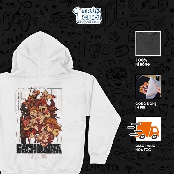  Áo hoodie Gachiakuta, Trùm Cuối Anime, Nỉ Bông 100% Unisex nam nữ 0 