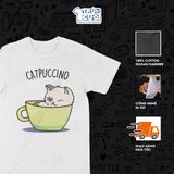  Áo thun Catpuccino, Trùm Cuối Meme, Unisex Cotton 100% 4 màu nam nữ 0532 
