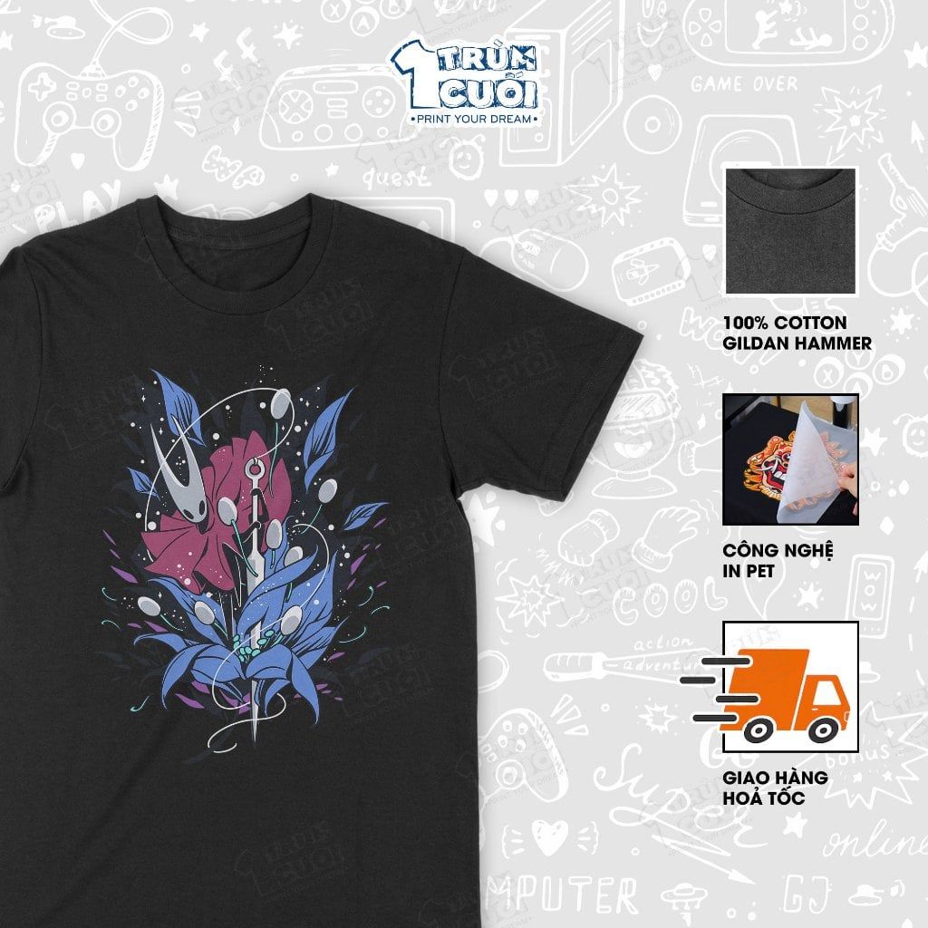  Áo thun Hornet - Hollow Knight: Silksong , Trùm Cuối Game, Unisex Cotton 100% 2 màu nam nữ 0525 