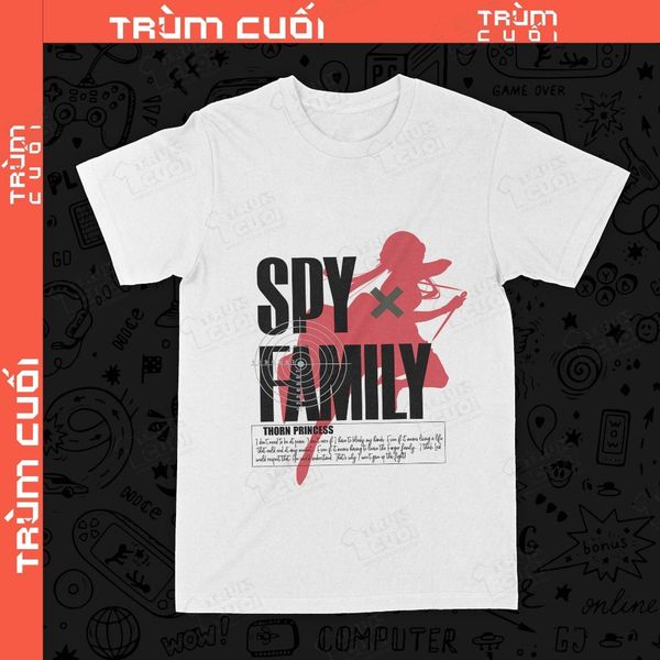  Áo thun Spy x Family: Thorn Princess, Trùm Cuối Manga Anime, Unisex Cotton 100% 4 màu nam nữ 0015 