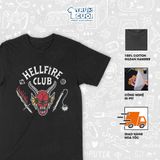  Áo thun Hellfire Club - Stranger Things, Trùm Cuối Cine, Unisex Cotton 100% 4 màu nam nữ 0441 