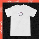 Áo thun Hello 'fucking' Kitty, Trùm Cuối Meme, Unisex Cotton 100% 4 màu nam nữ 0527 