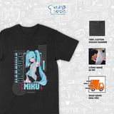  Áo thun Hatsune Miku, Trùm Cuối Thần Tượng Âm Nhạc, Unisex Cotton 100% 4 màu nam nữ 0535 