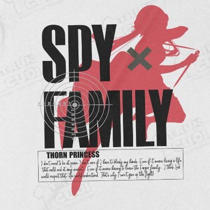  Áo thun Spy x Family: Thorn Princess, Trùm Cuối Manga Anime, Unisex Cotton 100% 4 màu nam nữ 0015 