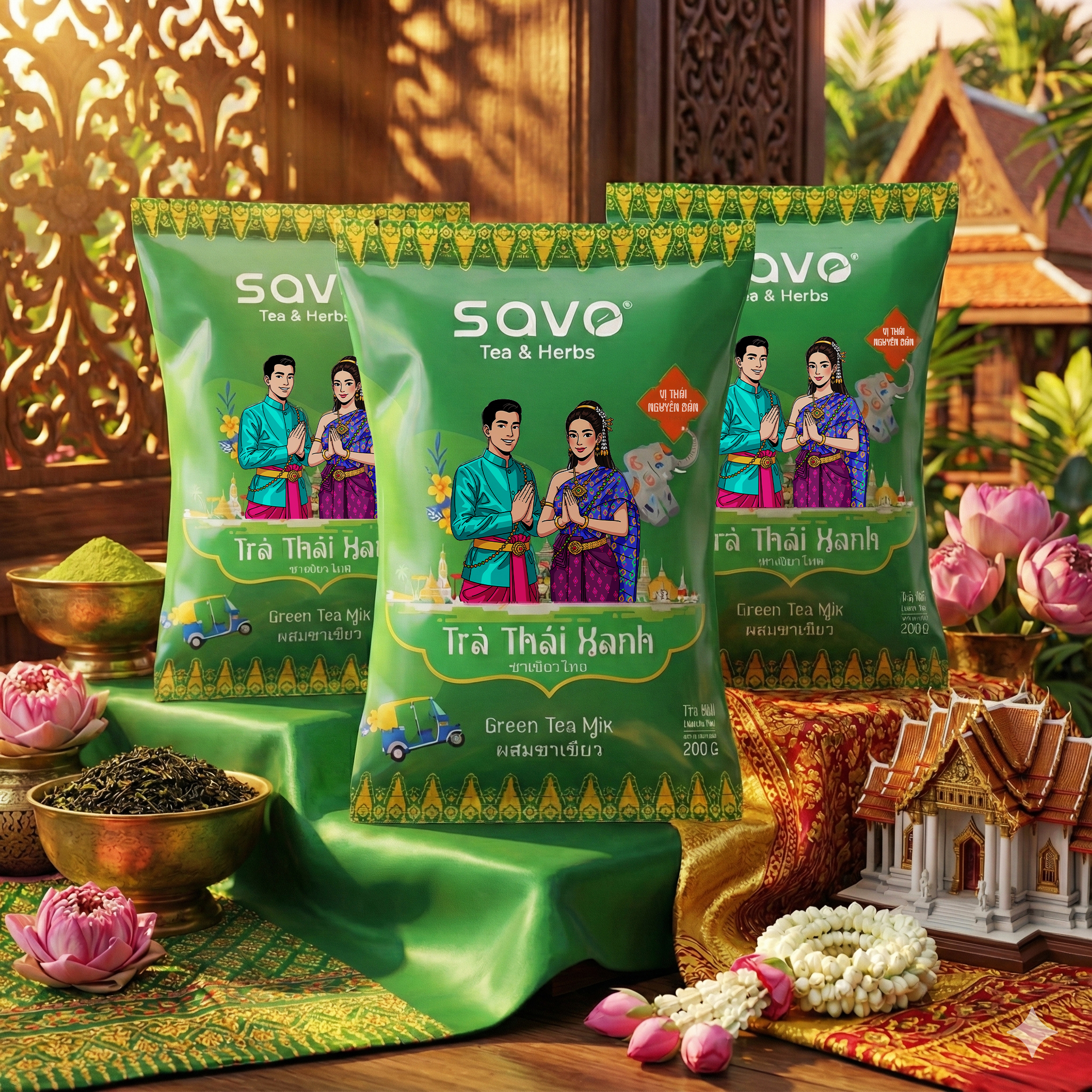  TRÀ THÁI XANH SAVO VỊ NGUYÊN BẢN 