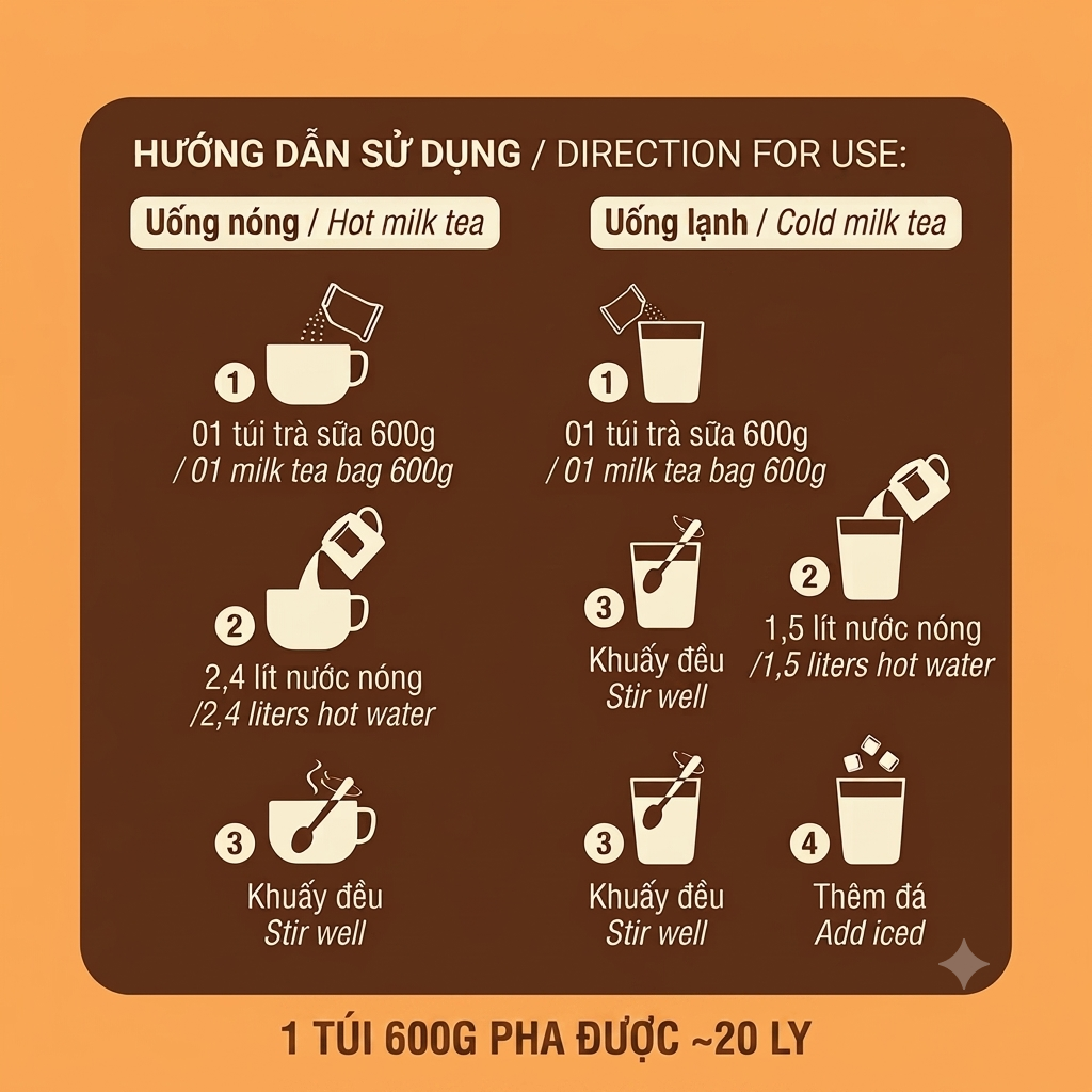  SAVO Trà Sữa Matcha (Túi 600g) 