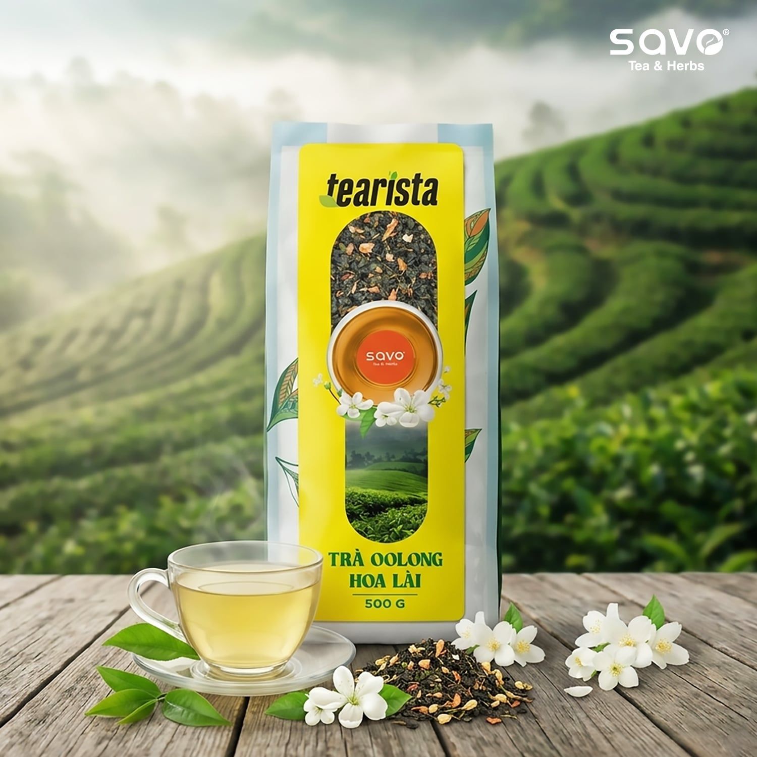  SAVO Oolong Hoa lài (túi 500g) 