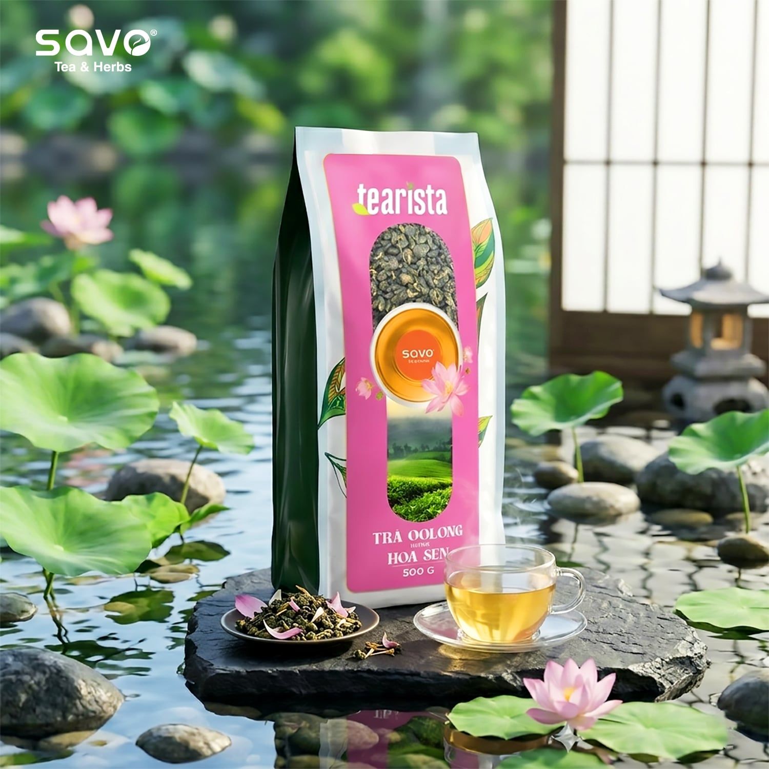  SAVO Oolong Hoa sen (túi 500g) 