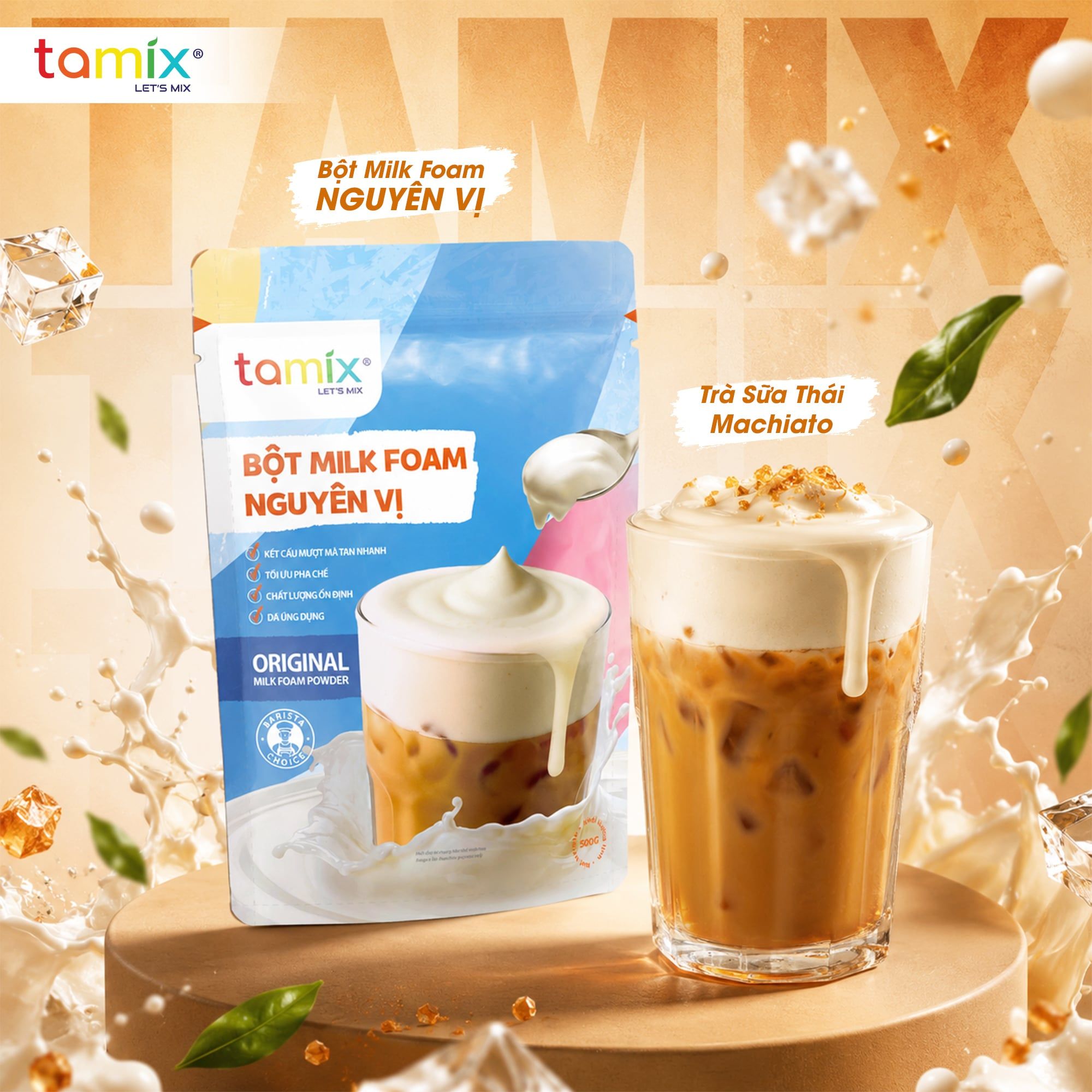  TAMIX BỘT MILK FOAM NGUYÊN VỊ (500G) 