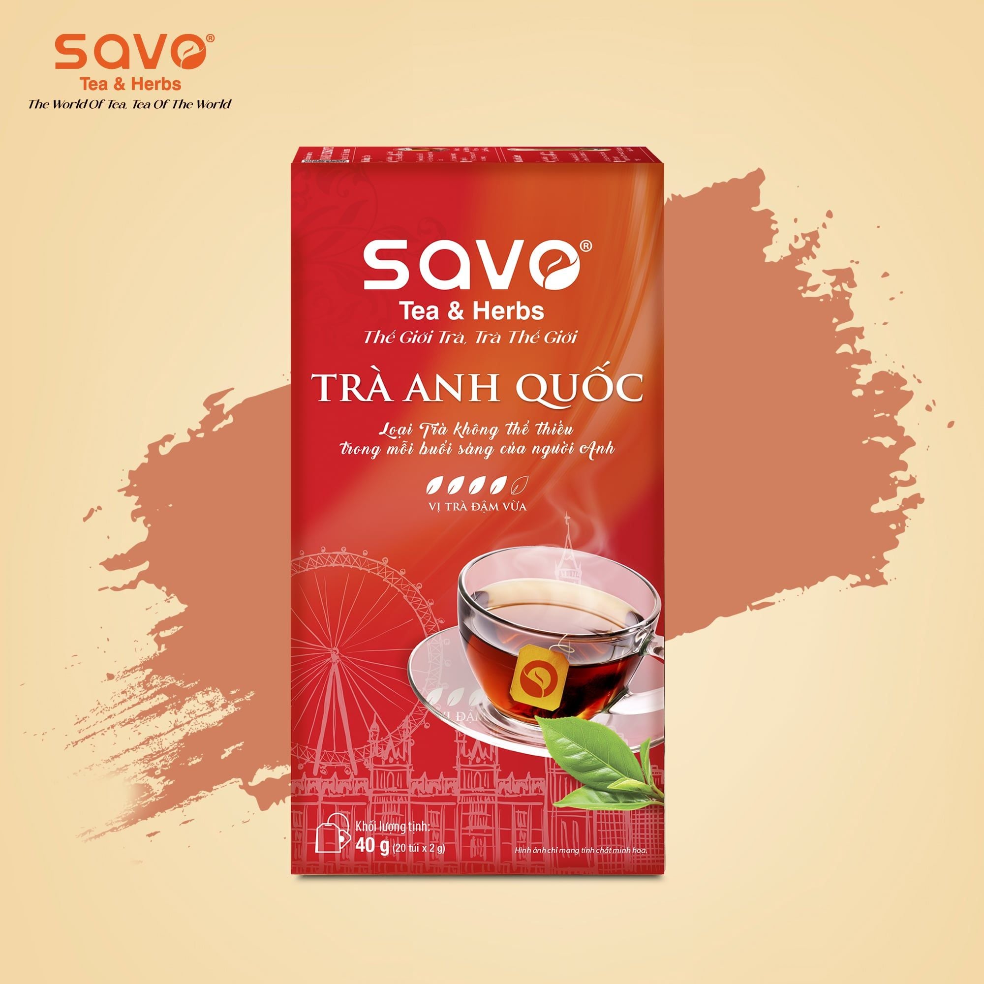 SAVO Trà Anh Quốc (Túi lọc 20s) 