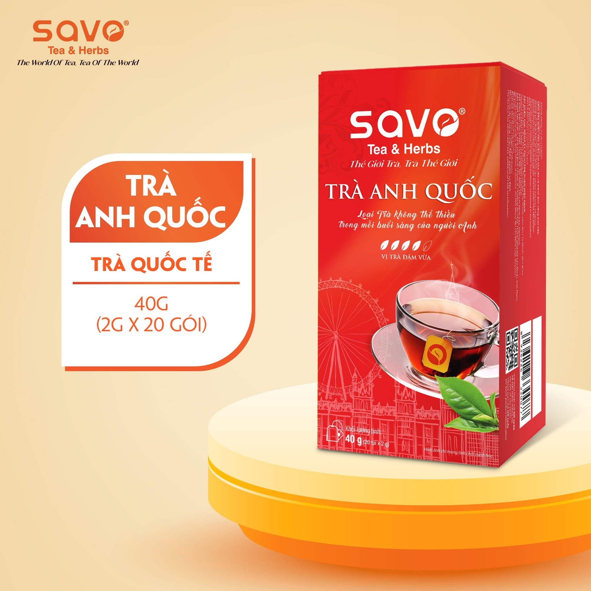  SAVO Trà Anh Quốc (Túi lọc 20s) 
