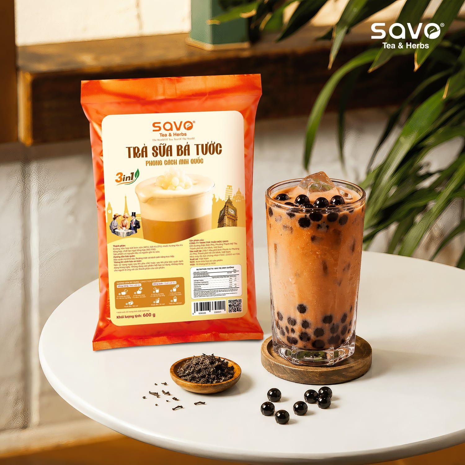  SAVO Trà Sữa Bá Tước (Túi 600g) 