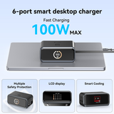  Trạm sạc MAZER GaN V7 PD200W 5Ports 3C2A+1C-Cable Ai Prestige 