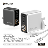  Bộ sạc kèm cáp PD100W MAZER Ai Prestige GaN 