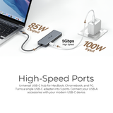  Cổng chuyển đổi 5 in 1 MAZER 4K/60Hz 100W Infinite Link Pro Hub 