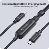  Dây cáp sạc 3 in 1 C2C2C MAZER 1.25M/PD140W InfiniteLINK Scorpion 